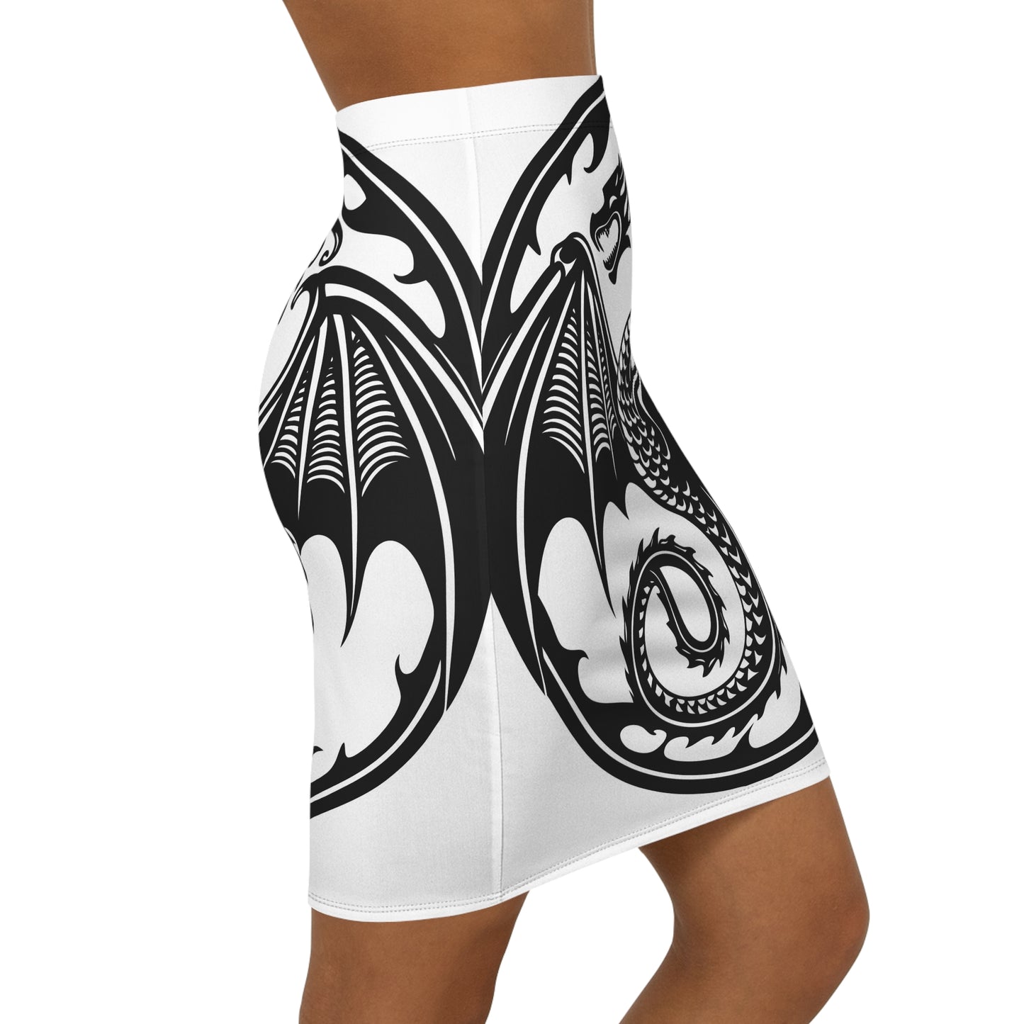 Women's Mid-Waist Pencil Skirt (AOP)