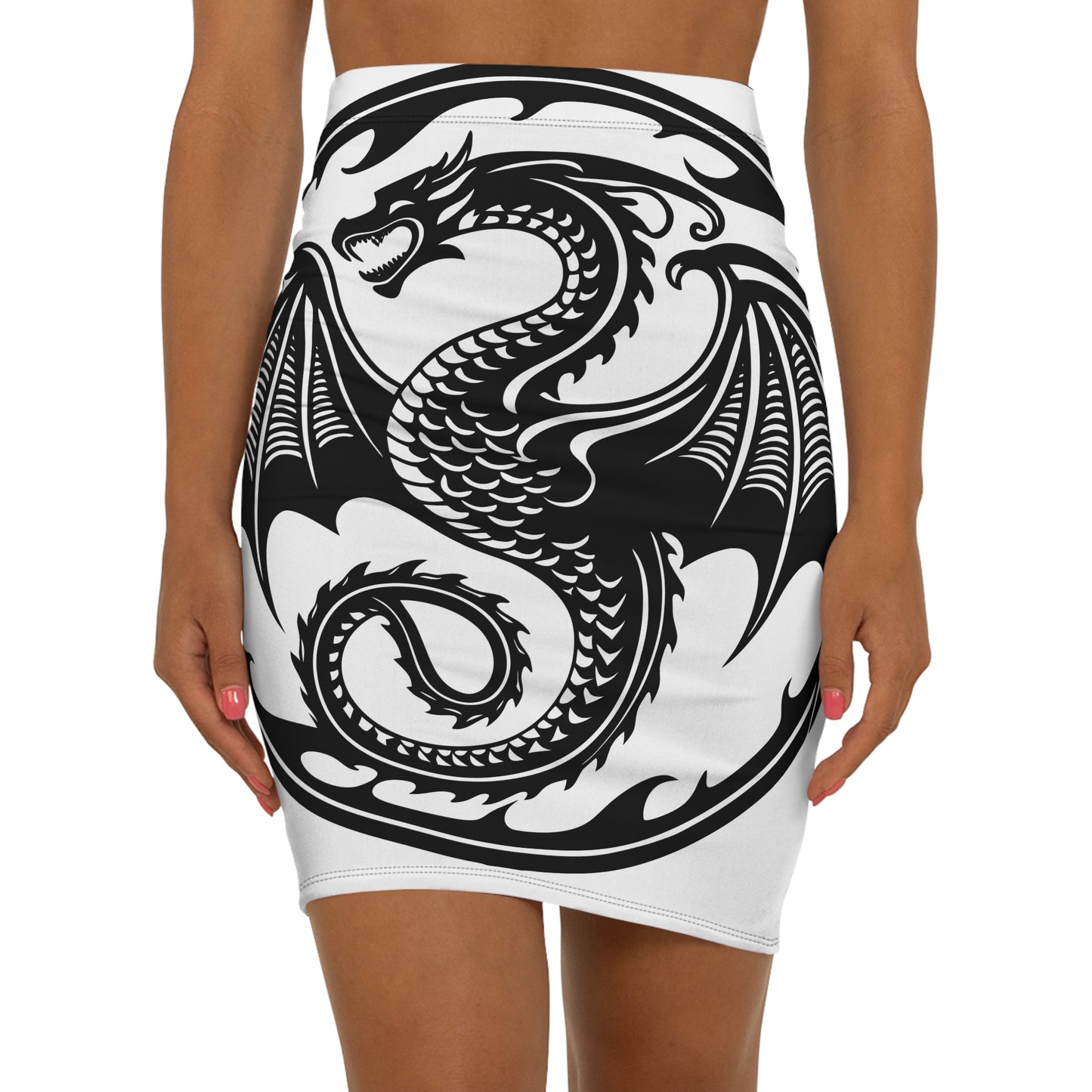 Women's Mid-Waist Pencil Skirt (AOP)