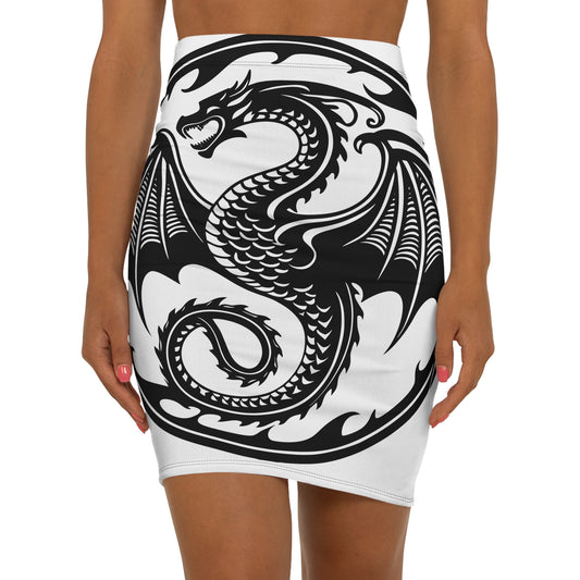 Women's Mid-Waist Pencil Skirt (AOP)