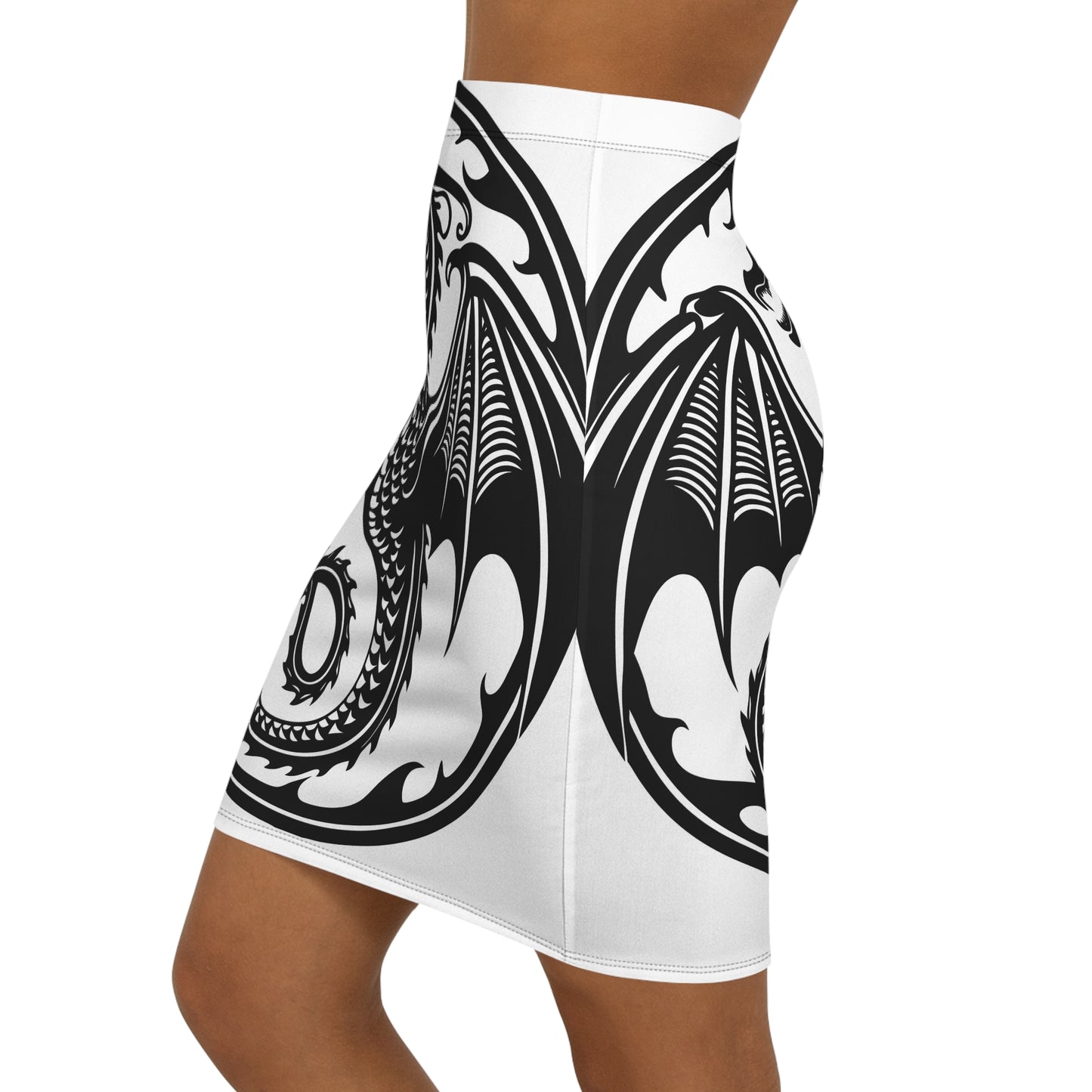 Women's Mid-Waist Pencil Skirt (AOP)