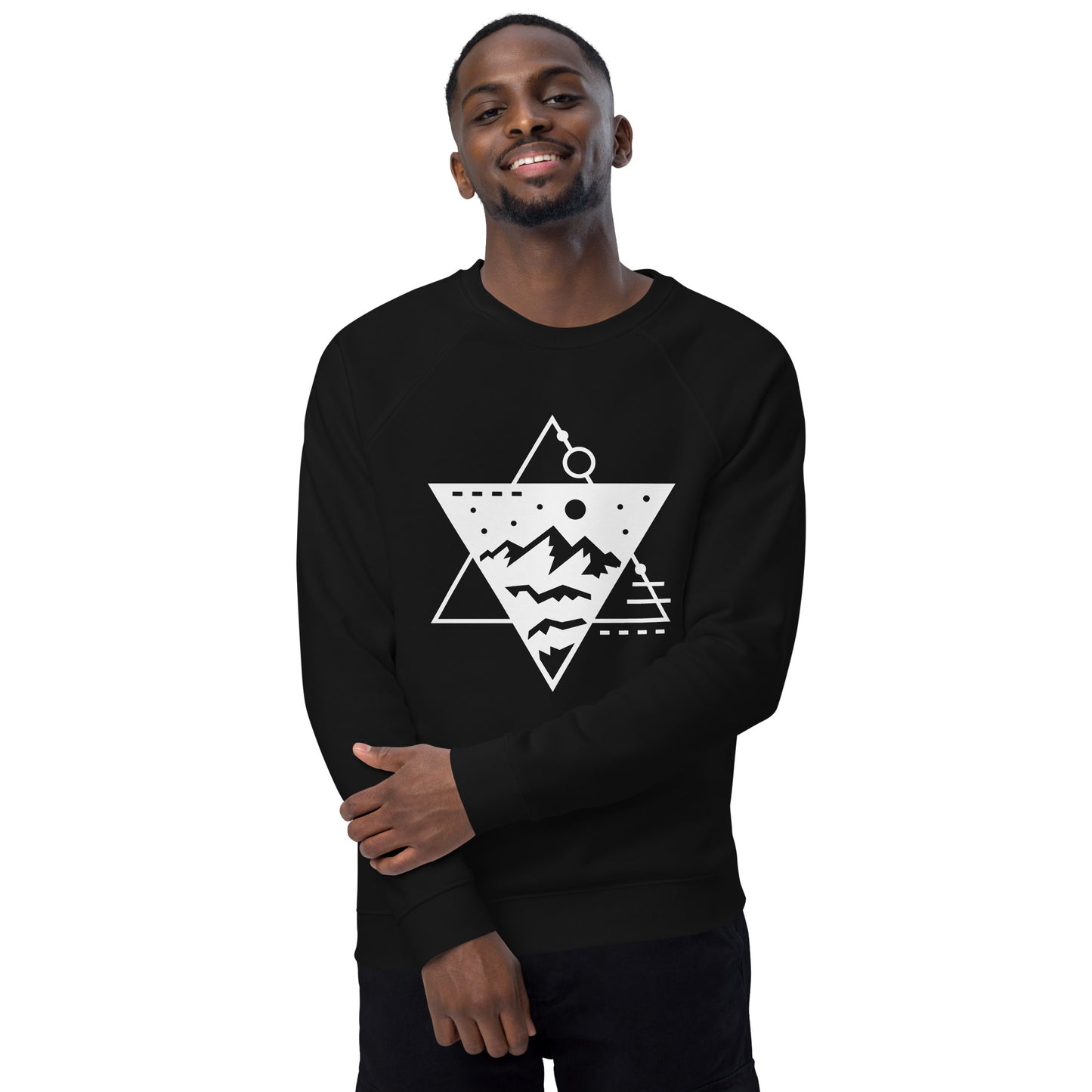 Unisex organic raglan sweatshirt