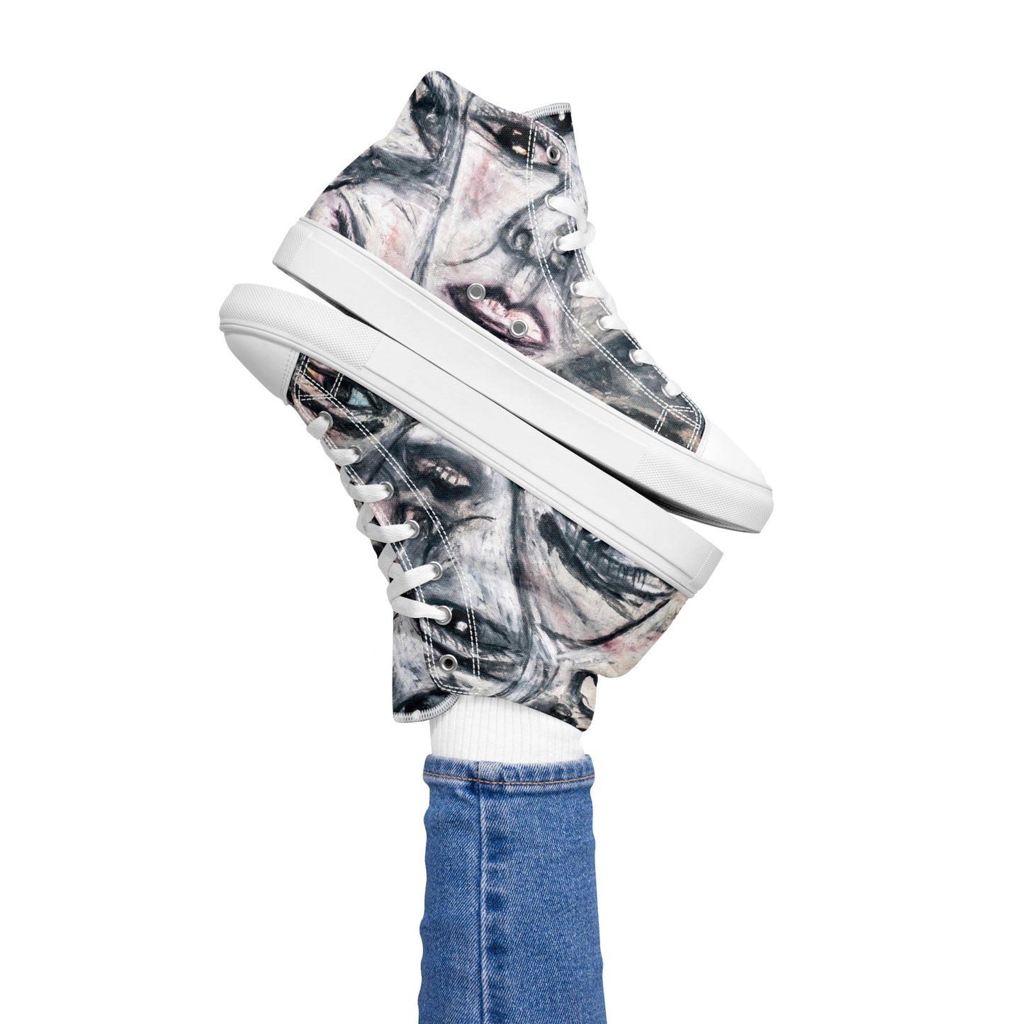 Women’s high top canvas shoes